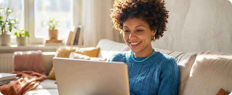 Woman Laptop Smiling