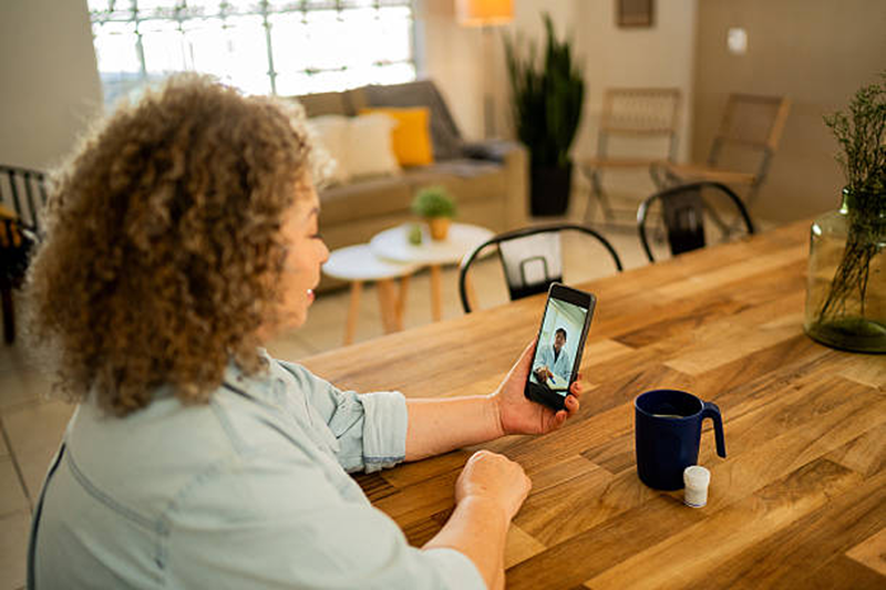 Woman Phone Telehealth